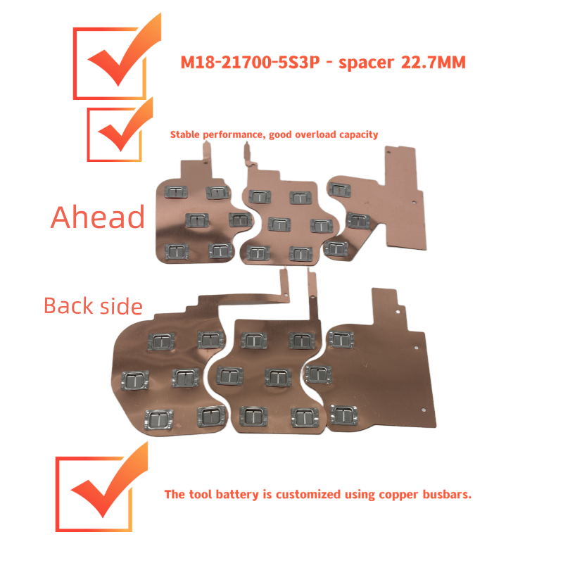 Bus Bar Copper - 21700-5S3P M18 Replacement Copper Busbar Strips